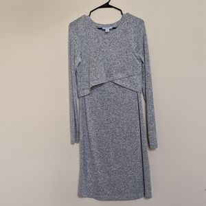 Long sleeve comfy nursing dress